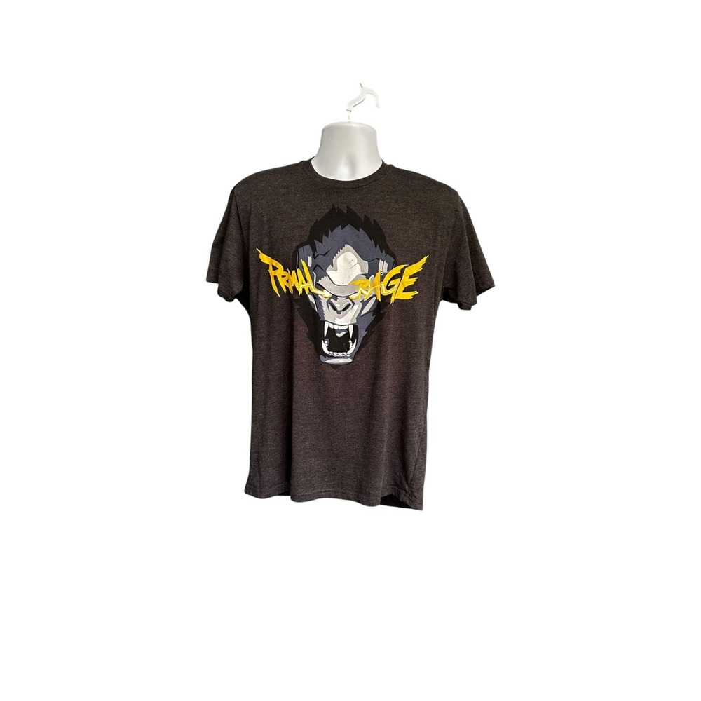 Overwatch Primal Rage Graphic‎ Print T-Shirt Gaming Tee Gray Large